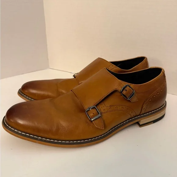 Bar III Tan Jesse Leather Men's Monk Strap Oxfords Men’s 12 - Picture 5 of 12